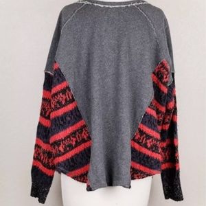 Free People Sweaters - Free People - Printed Sleeve Pullover Free People Sweaters - Free People - Printed Sleeve Pullover